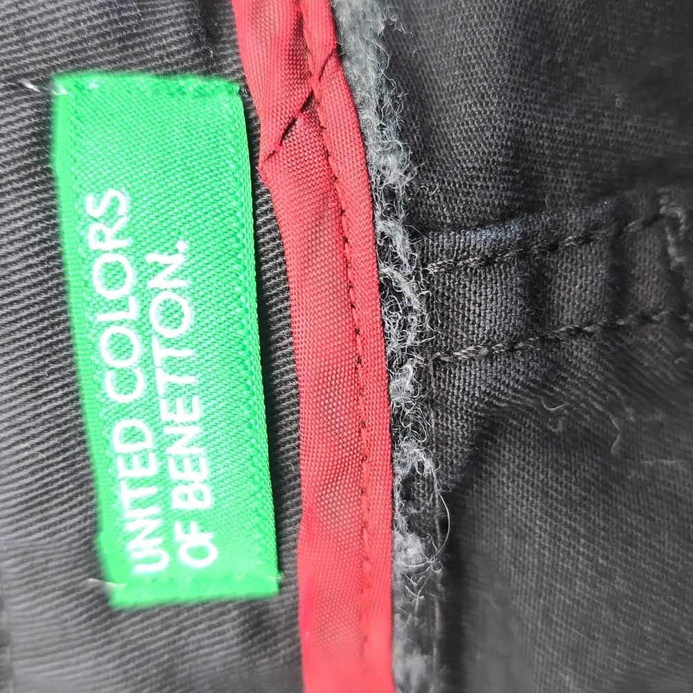 United Colors of Benetton Black Cropped Straight Leg Pants Size 8 - Picture 8 of 10